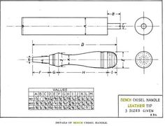 the drawing shows an arrangement of different types of tools and their names, as well as numbers