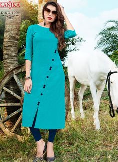 Buy Kanika Women's Casual Wear Long Cut Rayon Kurti (Sky Blue) Online at Low prices in India on Winsant, India fastest online shopping website. Shop Online for Kanika Women's Casual Wear Long Cut Rayon Kurti (Sky Blue) only at Winsant.com. COD facility available. Kurti Design Latest, Simple Blouse Pattern, Kurti Neck Design, Latest Kurti Designs, Designs Kurti, White Kurti, Latest Kurtis, Design Kurti