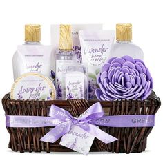 Green Canyon Spa Beauty Gift Set for Your Loved One! Our spa gift set is pampering bath and body products help to rejuvenate tired muscles and stiff joints, smooth and fresh skin for a luxurious bath experience Relaxing Holiday Gifts for Her: Best way to treat yourself or a loved one with our indulgent gift set, Bath and body spa set baskets is perfect birthday gift for women, Christmas, Valentine's Day, Mother's Day, and Halloween or other special occasions Luxurious Gift Set Includes: Shower G Relaxation Gift Basket, Bath Gift Basket, Bath And Body Gift Set, Weaved Basket, Lavender Spa, Lavender Gifts, Gift Baskets For Women, Spa Gift Basket, Bath Gift Set