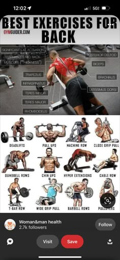 the best exercises for back muscles and how to do them with dumbbells or barbells