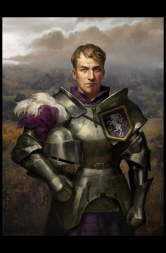 a painting of a man dressed in armor