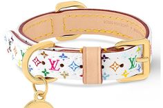 Louis Vuitton x Takashi Murakami Monogram Multicolor Dog Collar XS White Multicolored