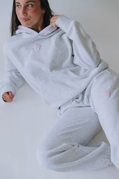 simple and cute ! Cute Sweats, Happy Hoodie, Trendy Hoodies, Sweat Set, Loungewear Sets