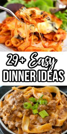 easy dinner ideas with pasta and meat