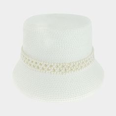 Crown Circumference : 23" (Interior Adjustable Tie) Crown Height : 4" Brim Height : 2.5" Luxury Mini Hats With Pinched Crown For Summer, Cheap White Short Brim Hat, Luxury White Mini Hats For Evening, Luxury White Mini Hats For Summer, Luxury White Mini Hats, Cheap White Mini Hats For Parties, Luxury White Mini Hats For Party, Affordable White Novelty Hat, Luxury White Mini Hats For Women