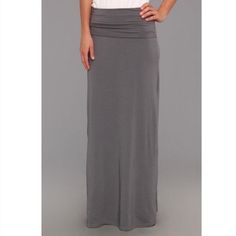 Never Worn! Grey Maxi Skirt From Splendid. Grey Maxi Skirt, Grey Maxi Skirts, Grey Maxi, Fold Over, Maxi Skirt, Womens Skirt, Skirt, Grey, Women Shopping