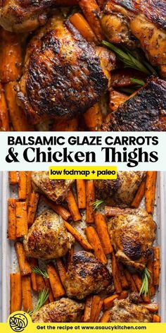 balsamic glaze carrots and chicken thighs are the perfect side dish for any meal