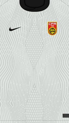 the nike soccer jersey is shown in black and white