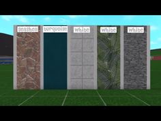 three different types of stone walls in the same color and size, each with their own name