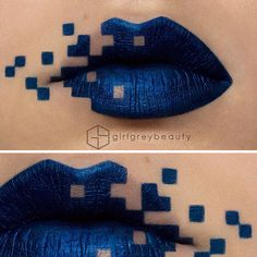 Ever seen Katsushika Hokusai's famous painting, Great Wave Off Kanagawa? Probably. But have you ever seen it painted on somebody's lips? Probably not. Make Up Designs, Lip Art Makeup, Desain Editorial, Nice Lips, Lipstick Art, Smink Inspiration, Katsushika Hokusai, Special Effects Makeup