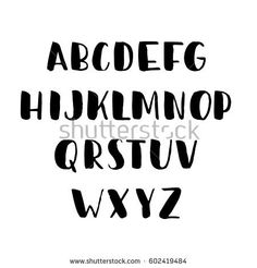 the english alphabet handwritten in black ink on a white background, it is easy to use