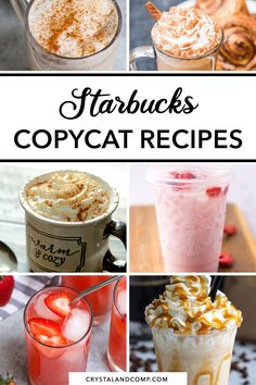 starbuck's copycat recipe collage with text overlay