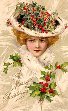 . Victorian Ladies, Holiday Poster, Vintage Woman, Gif Animation, Christmas Gif