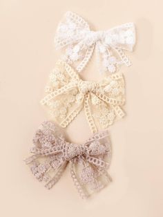 3pcs Baby Girls Bow Decor Hair Clip Multicolor    Fabric     Baby Supplies, size features are:Bust: ,Length: ,Sleeve Length: Handmade Flowers Fabric, Baby Hair Accessories, Flowers Fabric, Bow Decor, Baby Supplies, Diy Hair Accessories, Diy Hair, Girls Bows