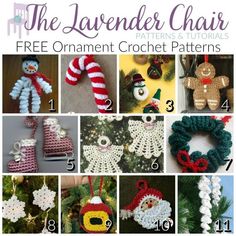 the lavender chair crochet patterns and instructions for christmas wreaths, ornaments, ornament