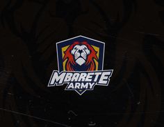 the logo for morrete army is shown on a black background with orange, yellow and blue colors