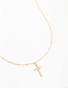 Elevate your look with this captivating Gold Flat Solid Cross Necklace. Crafted with a chic, minimalist design, this stunning cross pendant necklace adds a touch of effortless elegance to any ensemble. Dimensions: Chain Length: 45 cm Extender: 8 cm | Lovisa Gold Flat Solid Cross Necklace Gold Flats, Birthday Wishlist, Effortless Elegance, Cross Pendant Necklace, Elevate Your Look, Chain Lengths, Cross Pendant, Chain Length, Minimalist Design