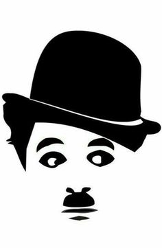 a black and white drawing of a man's face with a hat on his head