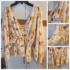 Nwt- Nordstrom Bloomfield Large . Long Sleeve. Ivory Multi Floral Shirt . Beautiful Style,Color's And Flowers. New With Tags. I'm Asking $19 Same Or Next Day Shipping Beige Floral Embroidered V-neck Blouse, Embroidered Multicolor Floral V-neck Tops, Burnt Orange Top, Hot Pink Blouses, Multicolor Floral Print V-neck Top, Blue Striped Blouse, Cheap Multicolor Floral Print T-shirt, Nordstrom Women, Tie Waist Top