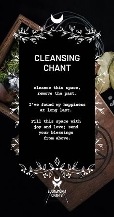 House Cleansing Chant, Chants For Witches, Cleaning Spells, Chant Spells, Cleanse Witchcraft, Cleansing Methods Witchcraft, Cleansing Wash Witchcraft, Witchy Chants, Witch Chants