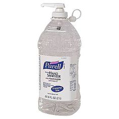 a bottle of purell hand sanitizer on a white background