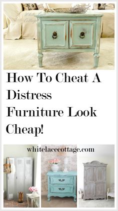 White Distressed Furniture, Distress Furniture, Distressed Furniture Diy, Furniture Website, Shabby Chic Dresser, Latex Paint, Distressed Furniture, White Furniture