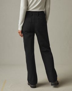 Wide Leg Pant - Moss High-waisted Cotton Work Pants With Side Pockets, Fitted Pants With Functional Pockets For Work, Fitted Work Pants With Functional Pockets, Fitted Bottoms With Functional Pockets For Work, Utility Cotton Pants For Work, Utility Style Cotton Pants For Work, Fitted Cotton Bottoms With Multiple Pockets, Fitted Cotton Work Pants With Pockets, Tapered Leg Pants With Multiple Pockets For Workwear