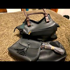 Handbag Republic Vegan Leather 3-Piece Condition: New And Unused! Color: Black Will Be Thoroughly Wrapped And Carefully Packaged To Ensure Safe Arrival. 3 Piece, Bags Handbags, Vegan Leather, Black And Brown, Satchel, Women Handbags, Bag Lady, Handbags, Leather