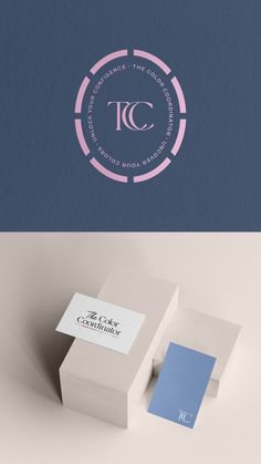 the logo for an interior decor company is shown in three different colors and font options