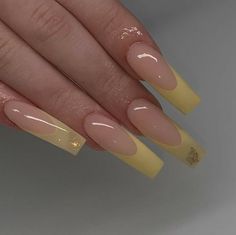 Yellow Nail, Edgy Nails, Smink Inspiration, Simple Acrylic Nails, Square Acrylic Nails