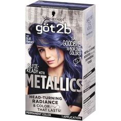 red auburn hair dye Got2b Metallics, Metallic Hair Color, Schwarzkopf Got2b, Hair Color Brands, Permanent Hair Dye, Color Kit, Hair Shades, Hair Color Blue, Permed Hairstyles