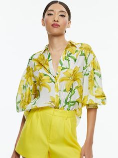 Luxury Casual Blouse With Vibrant Print, Floral Long Sleeve Blouses, Luxury Printed Blouse For Women, Luxury Floral Applique Blouse For Women, Luxury Casual Tops With Floral Embroidery, Art Silk Meenakari Blouse For Women, Blouses 2020, Drop Shoulder Blouse, Women Floral Blouse