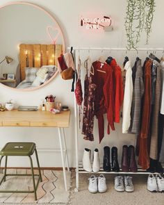 Organize Wardrobe Closet Small Closet with Mirror