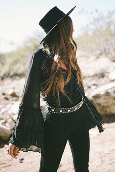 Abigail Marston, Boho Mode, Look Rock, Rock Chic, Western Boho, Festival Looks, Black Women Fashion