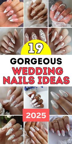 Discover 19 Wedding Nails Ideas 2025 for bride and bridesmaid, offering elegant almond, square, and oval shapes. Perfect for every season, these designs include bridal manicures with gold accents, natural nails, and simple styles for guests. Add gel or acrylic finishes for a polished look, or embrace dip nails for a classic bridal aesthetic that’s both timeless and versatile. Bride Nails Wedding Oval, Pretty Wedding Nails Brides, Nail Engagement Ideas, Bride Acrylic Nails, Wedding Nails Coffin Shape, Beach Wedding Nails For Bride, Wedding Dip Nails, Wedding Dip Nails For Bride, Wedding Nail Designs For Bride