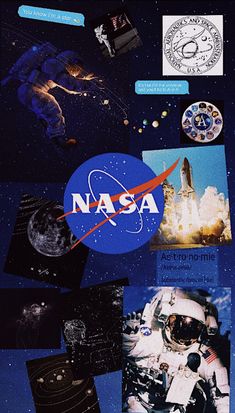 nasa collage with space shuttles and other items