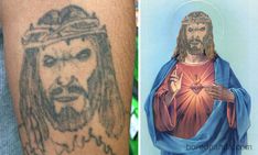 the tattoo before and after it has been inked by someone with tattoos on their arms