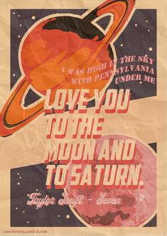 a poster with the words love you to the moon and back