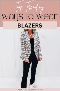 Master the art of styling blazers with this guide on creating a stunning Blazer Outfit. Whether you're aiming for Business Casual or a more relaxed Casual Outfit, this post shares how to achieve polished looks that suit your Women's Fashion goals. Perfect for work or casual outings, blazers are a must-have for any wardrobe. Sweater Blazer Outfit, Blazer Outfit Ideas, Stylish Business Casual, Casual Mom Style, Business Casual Top, Trendy Business Casual, Fashionably Late, Stylish Blazer, Business Casual Outfits For Women