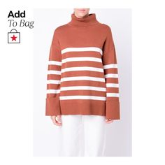 in stock English Factory, Camel Sweaters, Stripe Sweater, Camel, Pick Up, In Store, Turtle Neck, Buy Online, Free Shipping