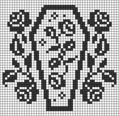 a cross stitch pattern with the word love in black and white