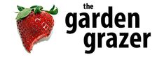 the garden grazer logo with a strawberry on it