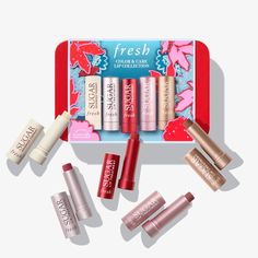 Color & Care Lip Collection | Lip Set | Fresh US Lip Collection, Uneven Skin Texture, Fresh Beauty, Flavored Lip Balm, Lip Set, Tinted Lip Balm, Lip Balms, Feeling Good, Color Care