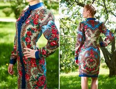 Russian Fashion, I Dress, Stylish Women, Fashion Collection, Style Guides, Kimono Top, High Neck Dress