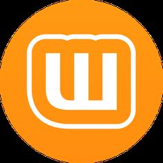 an orange circle with the letter u on it