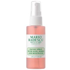 Whether spritzed for a hydrating boost or midday pick-me-up, this cult-favorite face mist helps revive dehydrated skin with a dewy glow anytime, anywhere. A floral infusion of Aloe, Rose, and Gardenia boosts the complexion—leaving skin radiant and re-energized. Size: 2 fl oz. Mario Badescu Facial Spray, Face Spray, Mario Badescu Skin Care, Mini Facial, Rose Fragrance, Facial Spray, Facial Mist, Oily Skin Care, Skin Care Items