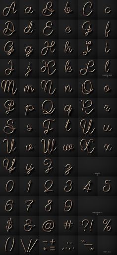 the font and numbers are all handwritten in different styles