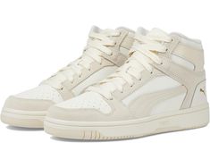 PUMA Rebound Layup Marshmallow | Zappos.com Puma High Top Sneakers, Puma High Tops, Fits Inspo, Puma Women, Top Design, High Top Shoes, Senior Year, Synthetic Leather, Fitness Inspo