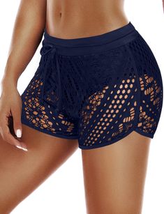 PRICES MAY VARY. ☀Features: This lace swim shorts has a very sexy lace cutout with a simple solid color lined. Stay dry and comfortable in spring and summer,elegant and fashion! ☀Material:Polyester and Spandex.Quick-drying environmentally friendly material. The elastic and smooth touch makes you feel comfortable all the time in the water or on the beach. ☀Design: This bathing suit shorts has waistband.The waist is designed with elastic and drawstring adjustment to meet your more size requirement Suit Shorts, Board Shorts Women, Bathing Suit Shorts, Shorts Swimwear, Swim Shorts Women, Summer Elegant, Lace Cutout, Swim Suit Bottoms, Swim Bottoms