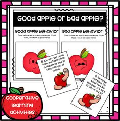 the good apple or bad apple? poster is shown in three different colors and sizes